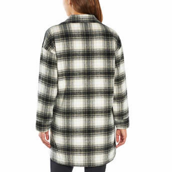 NWT Banana Republic BLACK Lea Plaid Shirt Jacket Shacket XS X-Small - Picture 3 of 3